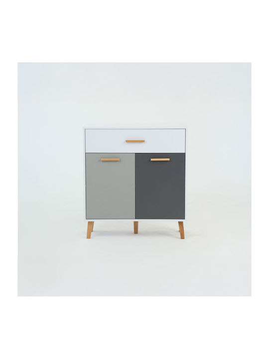 Bufet Timmy cu Sertare White-graphite-gray 84x36x92cm