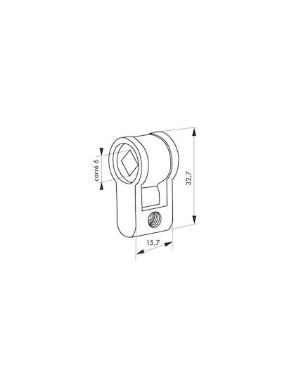 Adaptor cilindru încuietoare WC Thirard 00996771