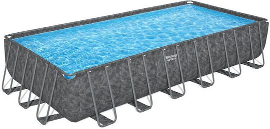 Bestway Piscină 30.045lt Cu Cadru Metalic 732x366x132cm Gri