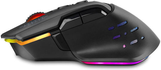 Spartan Gear Cecrops Ασύρματο RGB Gaming Ποντίκι 12800 DPI Μαύρο