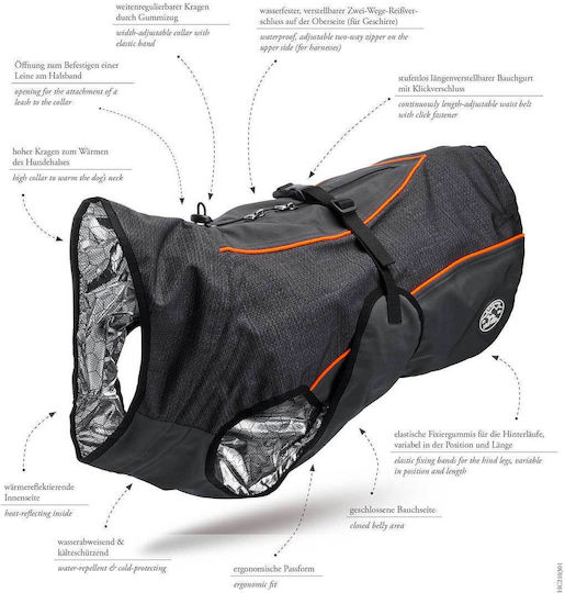 Hunter Waterproof / Windproof Dog Coat with 55cm Back Length