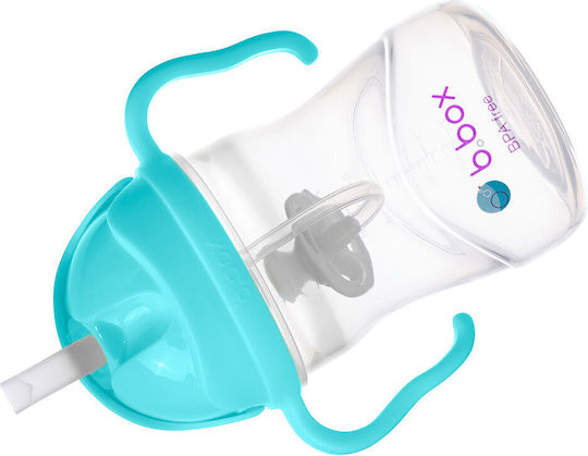 B.Box Baby Cup with Handles and Straw made of Plastic Turquoise 240ml for 6m+m+