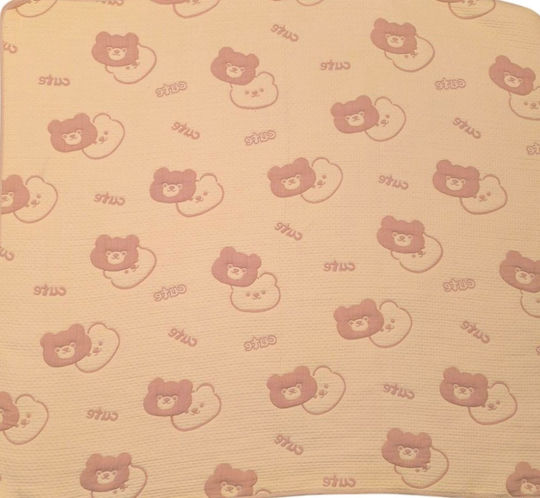Бебешка кувертюра Двулицево Памук Pink 100x110см