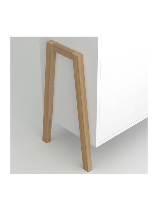 Βιβλιοθήκη Belle Λευκό 102.5x41x197εκ.