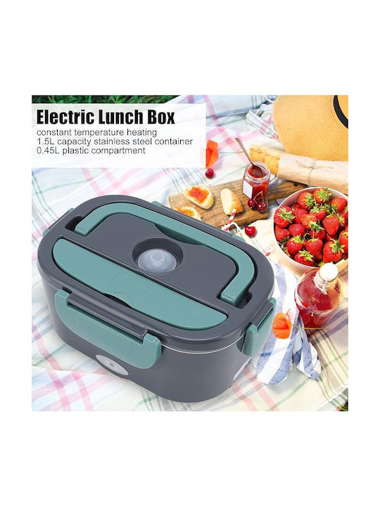 Inox Electric Lunch Box Green 23x16.5cm