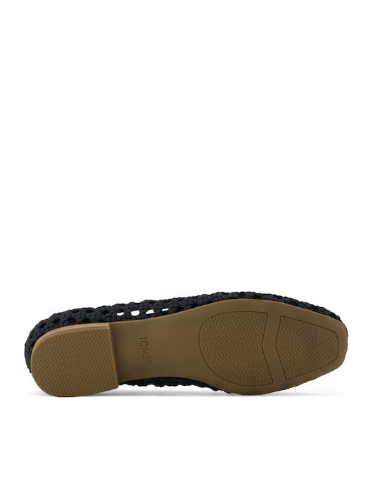 Briella Gewebte Basket Ballerina Damen Ballerinas Schwarz