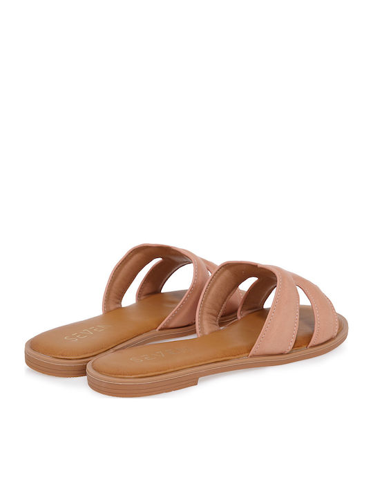Women's Flat Sandals in Pink Color
