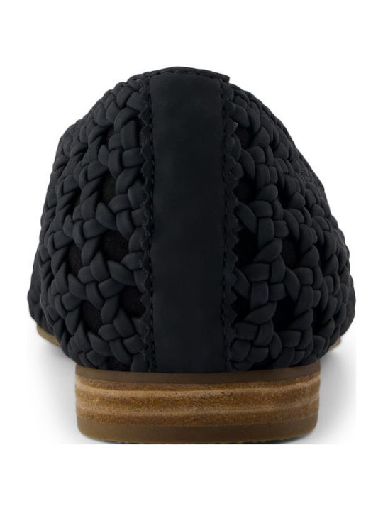 Briella Gewebte Basket Ballerina Damen Ballerinas Schwarz