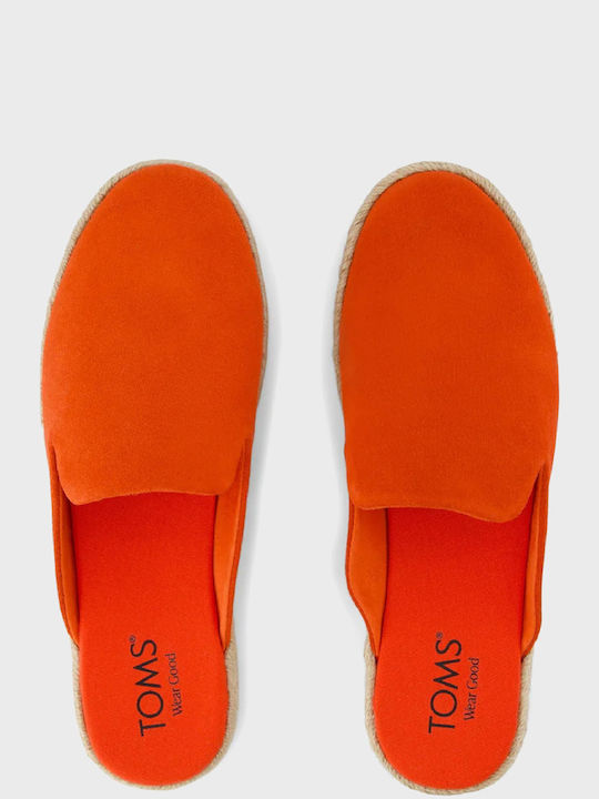 Santiago Mule Mules with Heel in Red Color