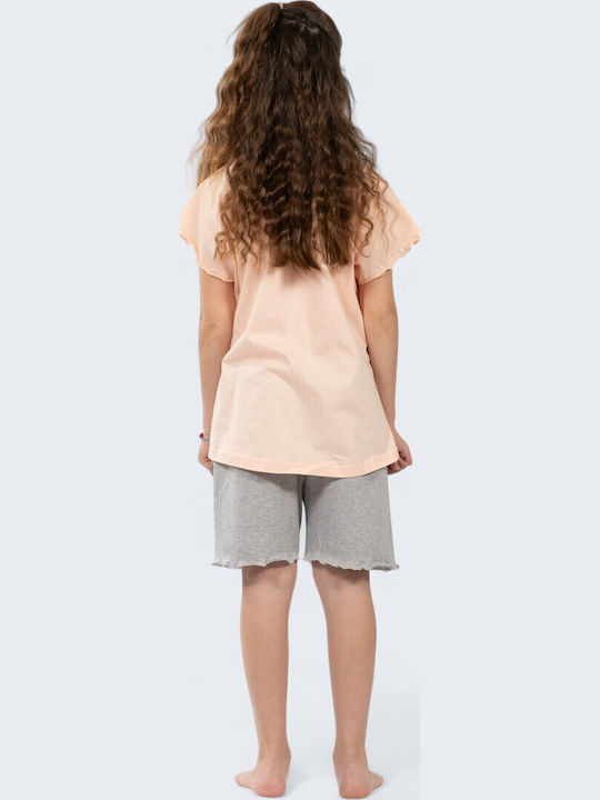 Nina Club Kids' Pajamas Summer Peach-grey
