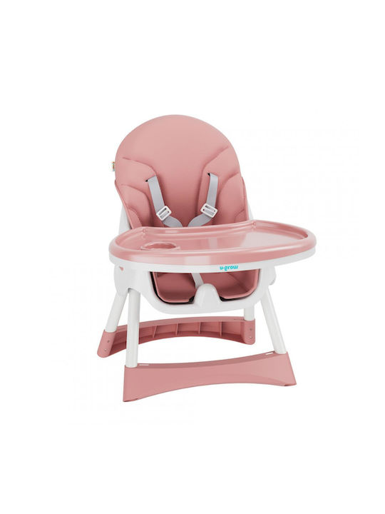 U-Grow Foldable Baby Highchair 2 in 1 Pink