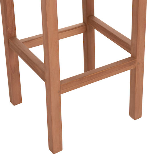 Hocker Bar mit Rückenlehne Hölzernes Nikol Natural 40x40x77cm