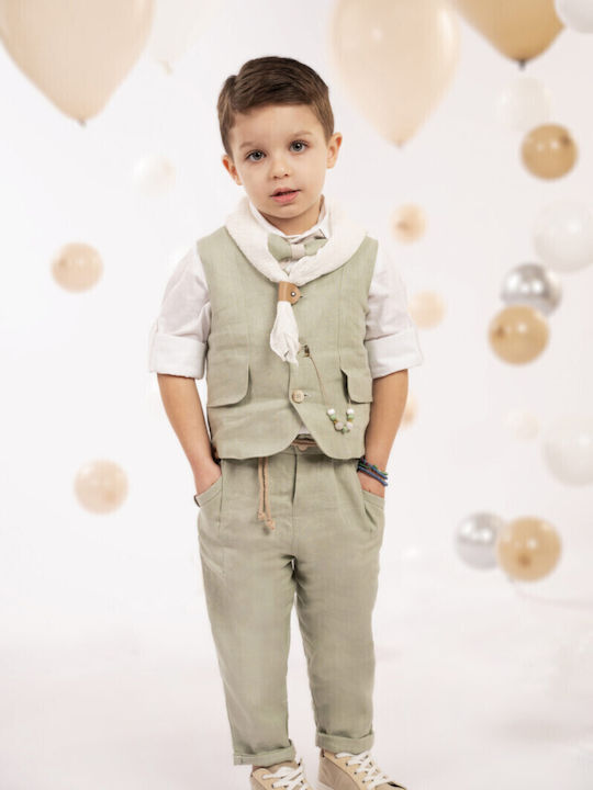 Baptism Suit for Boy Green 125.19.8270 Baby Bloom Bbm-125-19-8270