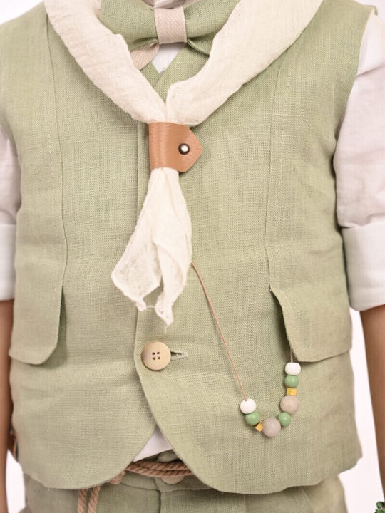 Baptism Suit for Boy Green 125.19.8270 Baby Bloom Bbm-125-19-8270