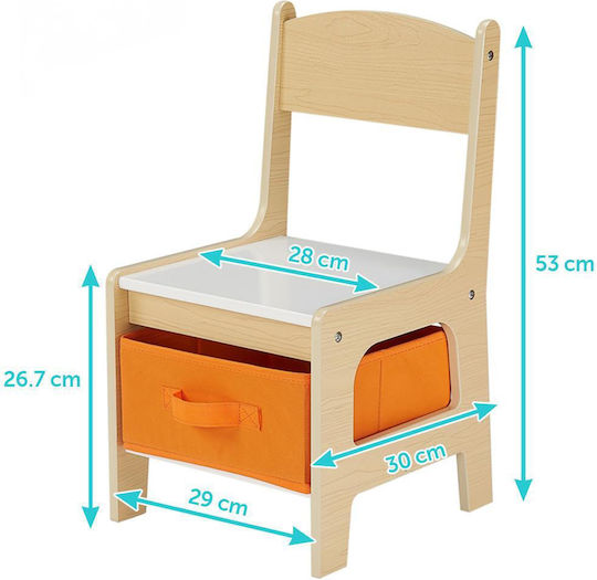 Kinder Tischset mit Stühlen zum Malen Beige U-Grow