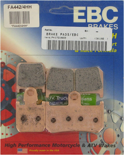 EBC Motorcycle Brake Pads for Yamaha YZF-R1