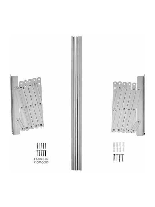 Folding Wall Clothes Drying Rack Made of Aluminum with 3m Hanging Length
