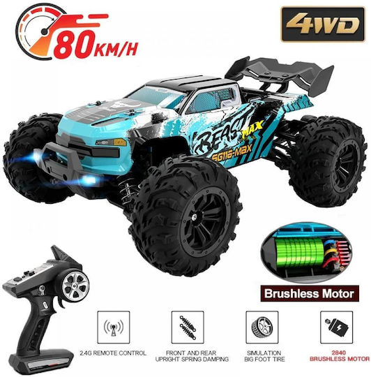 Mașină cu telecomandă Zll Sg116 Max 4WD 1:16 Motor fără perii 2.4g Viteză maximă 80km/h Baterie 7.4v 1500 mAh 15c Timp de funcționare 40min