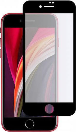 5D Vollkleber Vollflächig gehärtetes Glas Schwarz (iPhone SE 2022 / 2020 / 8 / 7)