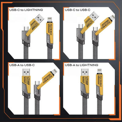 Powertech Braided USB to Type-C / Lightning 1m 3.25A Cable (PTR-0164)