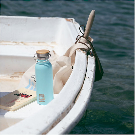 Ecolife Recyclable Bottle Thermos Stainless Steel BPA Free 500ml Blue