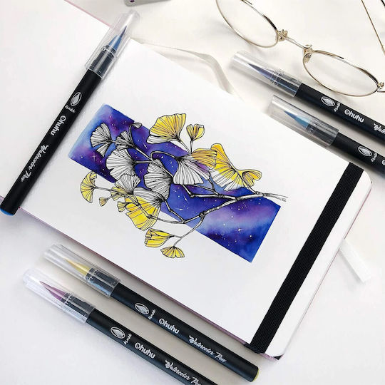 Ohuhu Real Brush Pens Perie Simplă 25 Markere