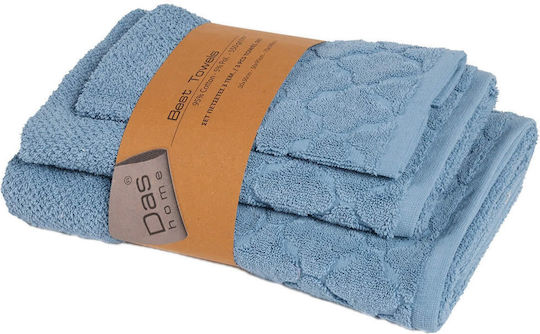 Das Home Set Prosoape de Baie 3 buc 0789 Blue Greutate 550gr/m²