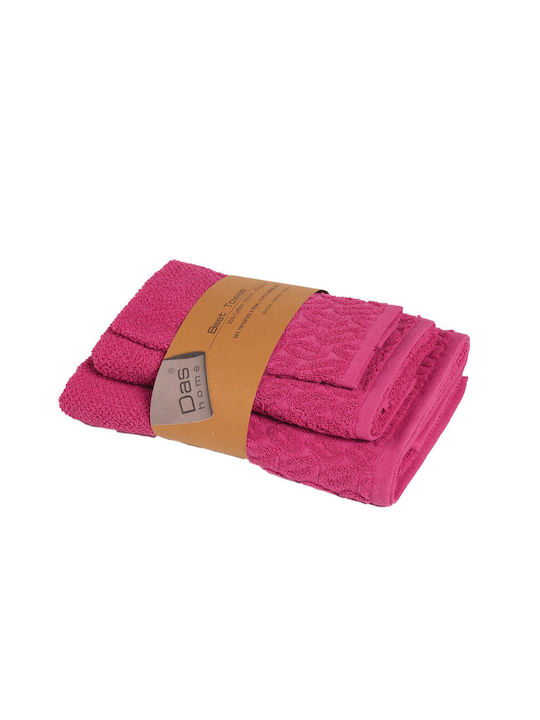 Das Home Bath Towel Set 3pcs 0786 Fuschia Weight 550gr/m²