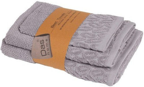 Das Home Bath Towel Set 3pcs 0785 Grey Weight 550gr/m²