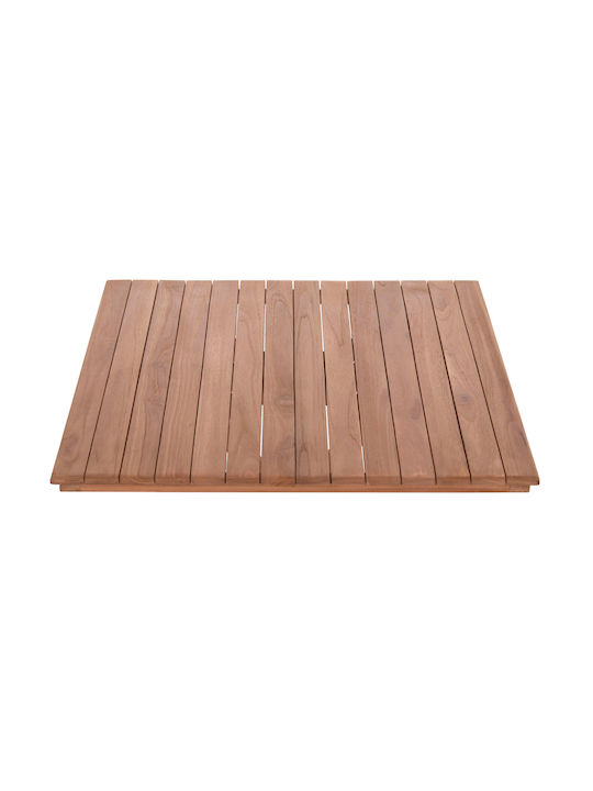 HomeMarkt Square Table Surface made of Solid Wood Natural 70x70x4cm HM18136 1pcs