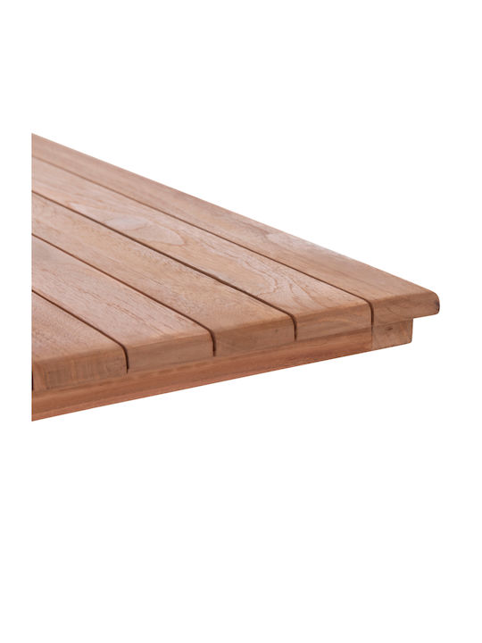 HomeMarkt Square Table Surface made of Solid Wood Natural 70x70x4cm HM18136 1pcs