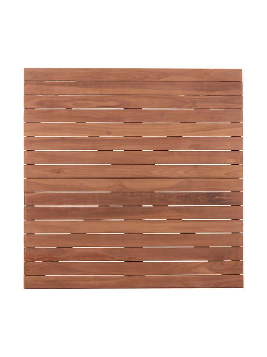 HomeMarkt Square Table Surface made of Solid Wood Natural 80x80x4cm HM18137 1pcs