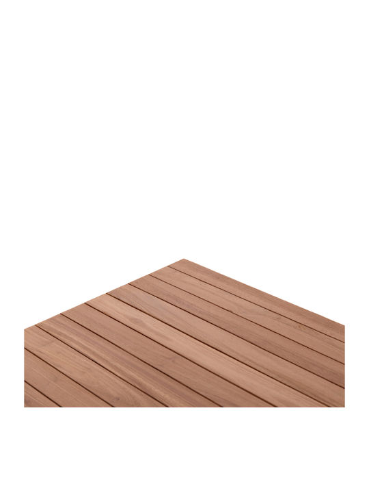 HomeMarkt Pătrată Suprafața mesei din Lemn Masiv Natural 60x60x4cm HM18135 1buc