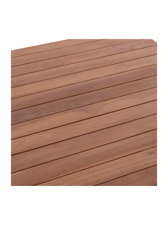 HomeMarkt Square Table Surface made of Solid Wood Natural 80x80x4cm HM18137 1pcs
