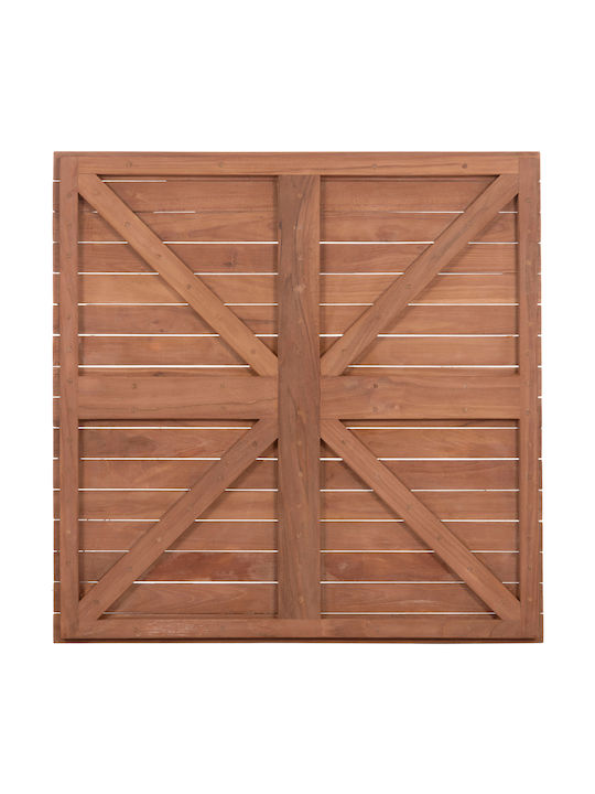 HomeMarkt Square Table Surface made of Solid Wood Natural 80x80x4cm HM18137 1pcs