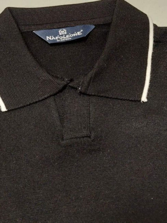 Polo Kurzarmbluse Black