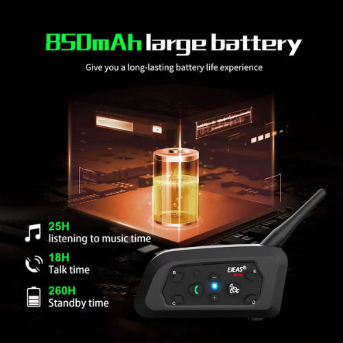 EJEAS V6 Pro Plus Dual Intercom for Riding Helmet with Bluetooth