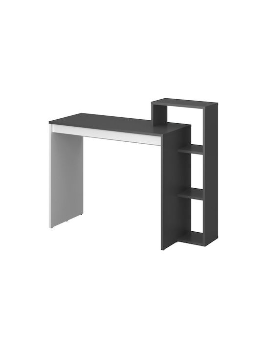 Γραφείο 110νsο Ξύλινο Γραφίτη-λευκό 110x40x90εκ.