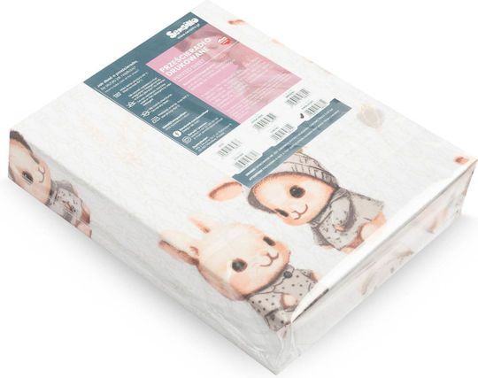 Sensillo Baby Sheet Crib Cotton Fitted Beige 60x120cm
