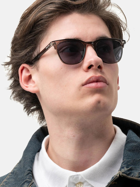 Smooder Unisex Sonnenbrille mit Gray Holz Gestell und Gray Linse X020