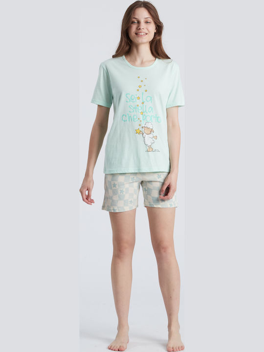 Happy People Summer Women's Pyjama Set Pink -1000