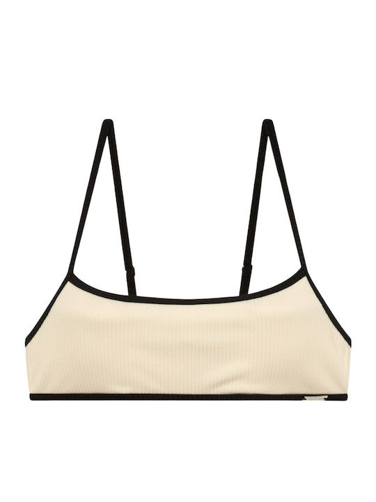 Top De Bikini Cupe B Cu Burete Ecru