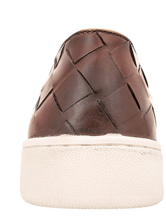 Leder Herren Mokassins in Tabac Braun Farbe