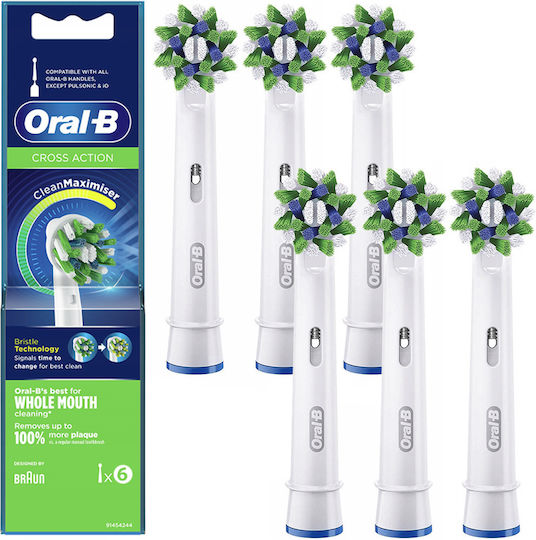 Oral-B CrossAction CleanMaximizer Electric Toothbrush Replacement Heads 6pcs