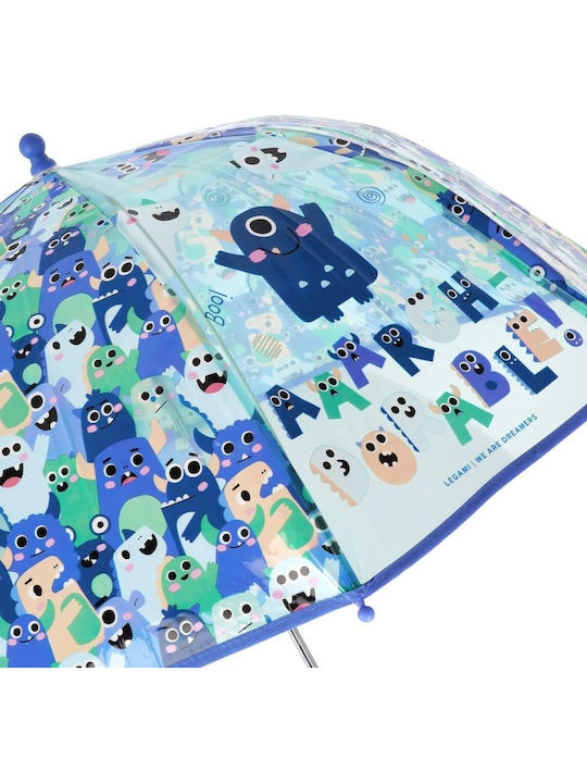 Legami Milano Kids Umbrella Curved Handle Transparent 70cm Legami Milano Kids Umbrella Curved Handle Transparent 70cm