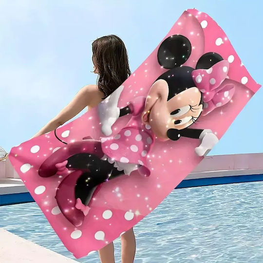 Minnie Beach Towel Fuchsia