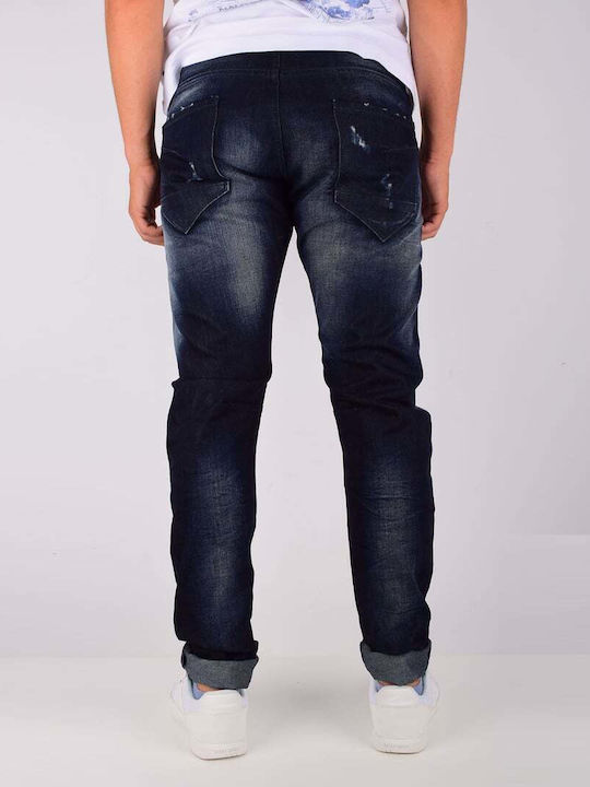Men's Jeans Pants with Slim Fit Dk Blue