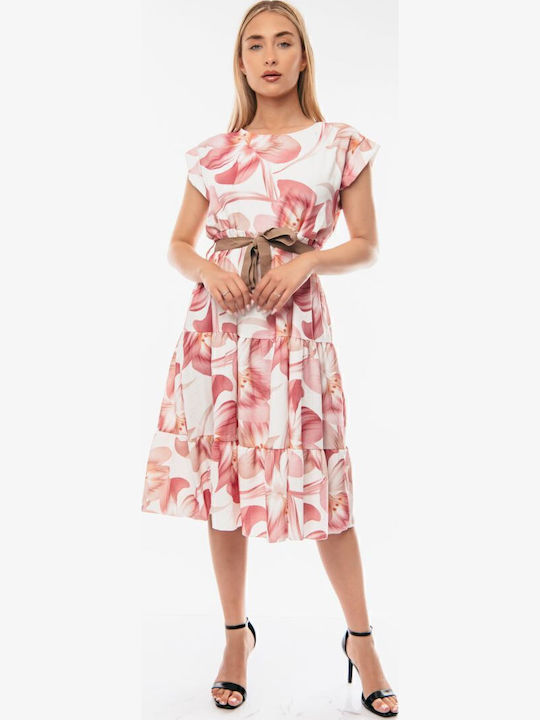 Midi Dress for Wedding / Baptism Pink
