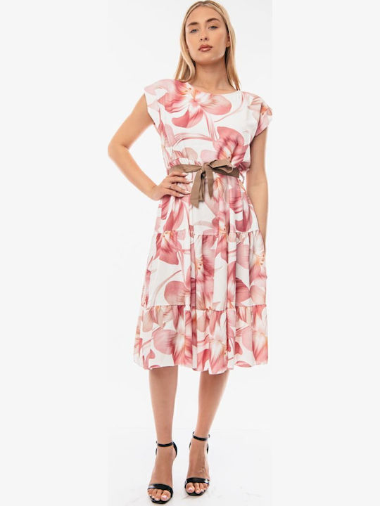 Midi Dress for Wedding / Baptism Pink
