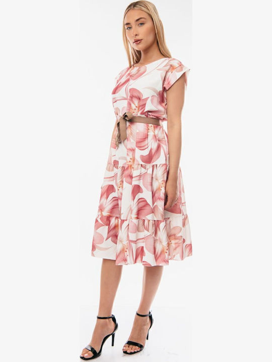 Midi Dress for Wedding / Baptism Pink